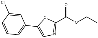 Ethyl 5-(3-chlorophenyl)oxazole-2-carboxylate Struktur