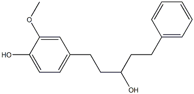 4-(3-Hydroxy-5-phenylpentyl)-2-Methoxyphenol Struktur