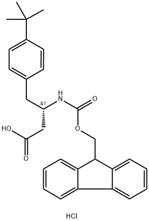 FMoc-(S)-3-AMino-4-(4-tert-butylphenyl)-butyric acid Struktur