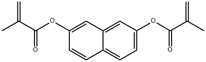 2-Methyl-acrylic acid 7-(2-Methyl-acryloyloxy)-naphthalen-2-yl ester Struktur