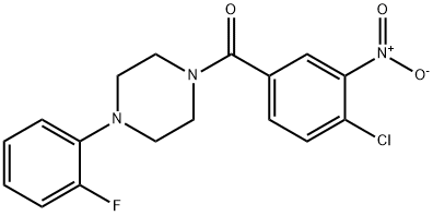 (4-Chloro-3-nitrophenyl)(4-(2-fluorophenyl)piperazin-1-yl)Methanone Struktur