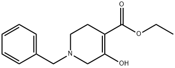 Ethyl 1-benzyl-5-hydroxy-1,2,3,6-tetrahydropyridine-4-carboxylate Struktur