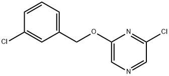 2-Chloro-6-((3-chlorobenzyl)oxy)pyrazine Struktur