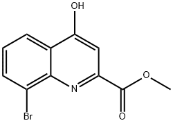 8-BroMo-4-hydroxy-quinoline-2-carboxylic acid Methyl ester Struktur