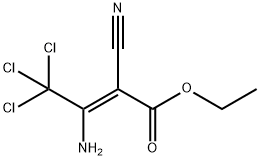 (Z)-ethyl 3-aMino-4,4,4-trichloro-2-cyanobut-2-enoate Struktur