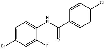 N-(4-bromo-2-fluorophenyl)-4-chlorobenzamide Struktur