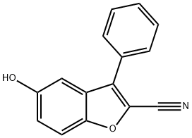 5-Hydroxy-3-phenylbenzofuran-2-carbonitrile Struktur