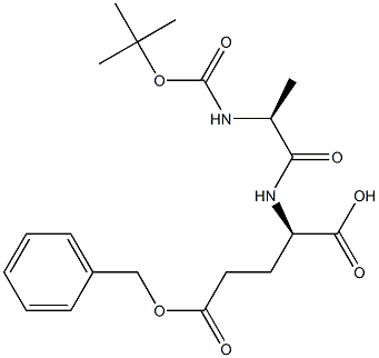 N-[N-[(1,1-Dimethylethoxy)carbonyl]-L-alanyl]-D-glutamic acid 5-(phenylmethyl) ester Struktur