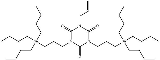 1-(2-Propenyl)-3,5-bis[3-(tributylstannyl)propyl]-1,3,5-triazine-2,4,6(1H,3H,5H)-trione Struktur