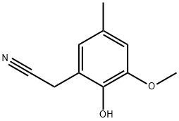 2-(2-Hydroxy-3-Methoxy-5-Methylphenyl)acetonitrile Struktur