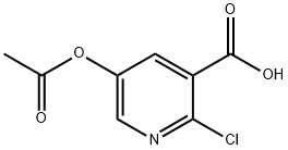 5-Acetoxy-2-chloronicotinic acid Struktur