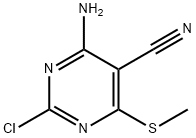 5-PyriMidinecarbonitrile, 4-aMino-2-chloro-6-(Methylthio) Struktur