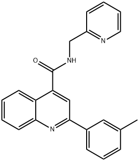 4-QuinolinecarboxaMide, 2-(3-Methylphenyl)-N-(2-pyridinylMethyl)- Struktur