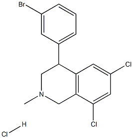 4-(3-broMophenyl)-6,8-dichloro-2-Methyl-1,2,3,4-tetrahydroisoquinoline hydrochloride Struktur