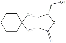 2,3-O-cyclohexylidene-(L)-Lyxonic acid γ-lactone Struktur