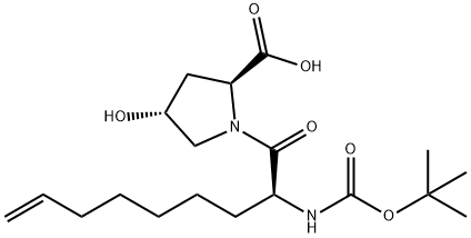 L-Proline, 1-[(2S)-2-[[(1,1-diMethylethoxy)carbonyl]aMino]-1-oxo-8-nonen-1-yl]-4-hydroxy-, (4R)- Struktur