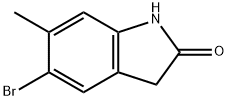 5-broMo-6-Methylindolin-2-one Struktur