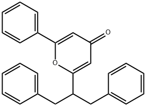 2-(1,3-Diphenylpropan-2-yl)-6-phenyl-4H-pyran-4-one Struktur