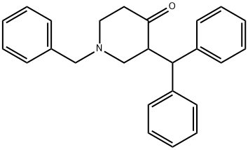 3-Benzhydryl-1-benzylpiperidin-4-one Struktur