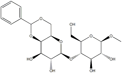 甲基 4-O-[4,6-O-(苯基亞甲基)-BETA-D-半乳糖基]-BETA-D-吡喃葡萄糖苷, 56865-31-7, 結(jié)構(gòu)式