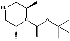 1-Piperazinecarboxylic acid, 2,6-diMethyl-, 1,1-diMethylethyl ester, (2R,6R)- Struktur