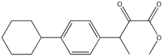 Methyl 3-(4-cyclohexylphenyl)-2-oxobutanoate Struktur