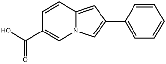 2-phenyl-indolizine-6-carboxylic acid Struktur