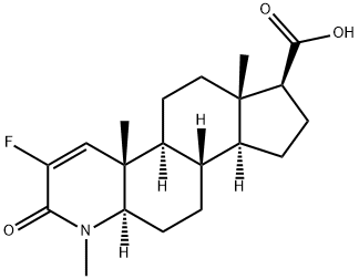 1H-Indeno[5,4-f]quinoline-7-carboxylic acid, 3-fluoro-2,4a,4b,5,6,6a,7,8,9,9a,9b,10,11,11a-tetradecahydro-1,4a,6a-triMethyl-2-oxo-, (4aS,4bS,6aS,7S,9aS,9bS,11aR)- Struktur