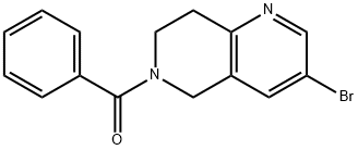 3-BroMo-6-(phenylsulfonyl)-5,6,7,8-tetrahydro-1,6-naphthyridine Struktur