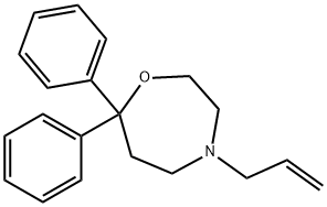 4-Allyl-7,7-diphenyl-1,4-oxazepane Struktur