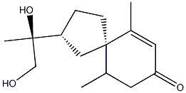 11S,12-Dihydroxyspirovetiv-1(10)-en-2-one Struktur