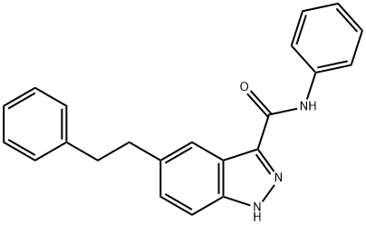 5-Phenethyl-N-phenyl-1H-indazole-3-carboxaMide Struktur