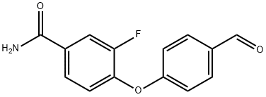 3-FLUORO-4-(4-FORMYLPHENOXY)BENZAMIDE Struktur