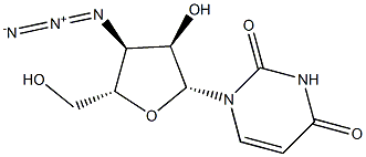 3'-Azido-3'-deoxyuridine Struktur