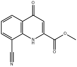 8-Cyano-4-oxo-1,4-dihydro-quinoline-2-carboxylic acid Methyl ester Struktur