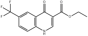 4-Oxo-6-trifluoroMethyl-1,4-dihydro-quinoline-3-carboxylic acid ethyl ester Struktur