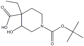 順式-1-BOC-3-羥基哌啶-4-甲酸乙酯 結構式