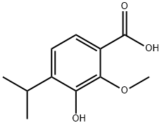 3-Hydroxy-4-isopropyl-2-Methoxybenzoic acid Struktur