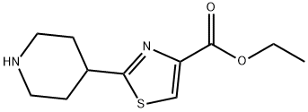 2-piperidine-4-yl-thiazole-4-carboxylic acid ethyl ester Struktur