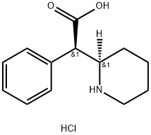 2-Piperidineacetic acid, a-phenyl-, hydrochloride, (aR,2R)- Struktur