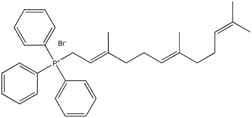 Triphenyl(3,7,11-triMethyldodeca-2,6,10-trien-1-yl)phosphoniuM broMide Struktur