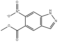 6-Nitro-1H-indazole-5-carboxylic acid Methyl ester Struktur