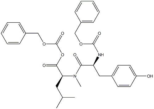 N,O-BIS(CARBOBENZYLOXY)TYROSYLLEUCINE METHYL ESTER Struktur