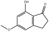 7-Hydroxy-5-Methoxy-2,3-dihydro-1H-inden-1-one Struktur