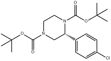 1,4-di-tert-butyl 2-(4-chlorophenyl)piperazine-1,4-
dicarboxylate Struktur