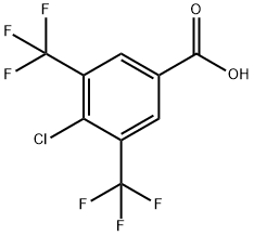 4-CHLORO-3,5-BIS(TRIFLUOROMETHYL)BENZOIC ACID Struktur