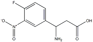 3-AMino-3-(4-fluoro-3-nitrophenyl)propanoic acid Struktur