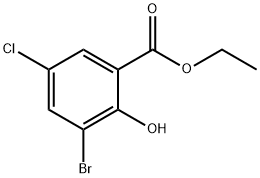 Ethyl3-broMo-5-chloro-2-hydroxybenzoate Struktur