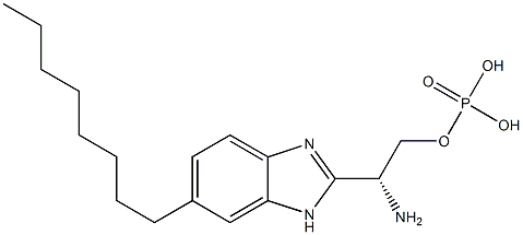 (R)-phosphoric acid Mono-[2-aMino-2-(6-octyl-1H-benzoiMiazol-2-yl)-ethyl] ester Struktur