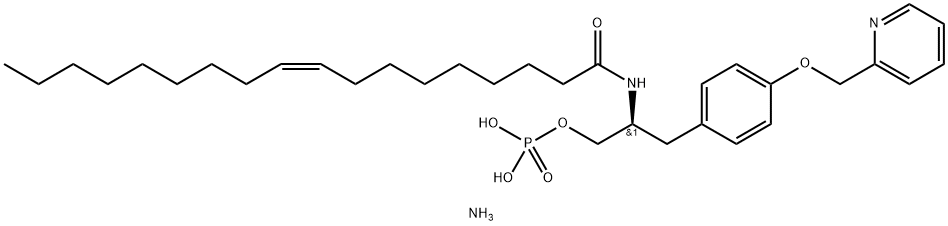 (S)-phosphoric acid Mono-{2-octadec-9-enoylaMino-3-[4-(pyridin-2-ylMethoxy)-phenyl]-propyl} ester (aMMoniuM salt) Struktur